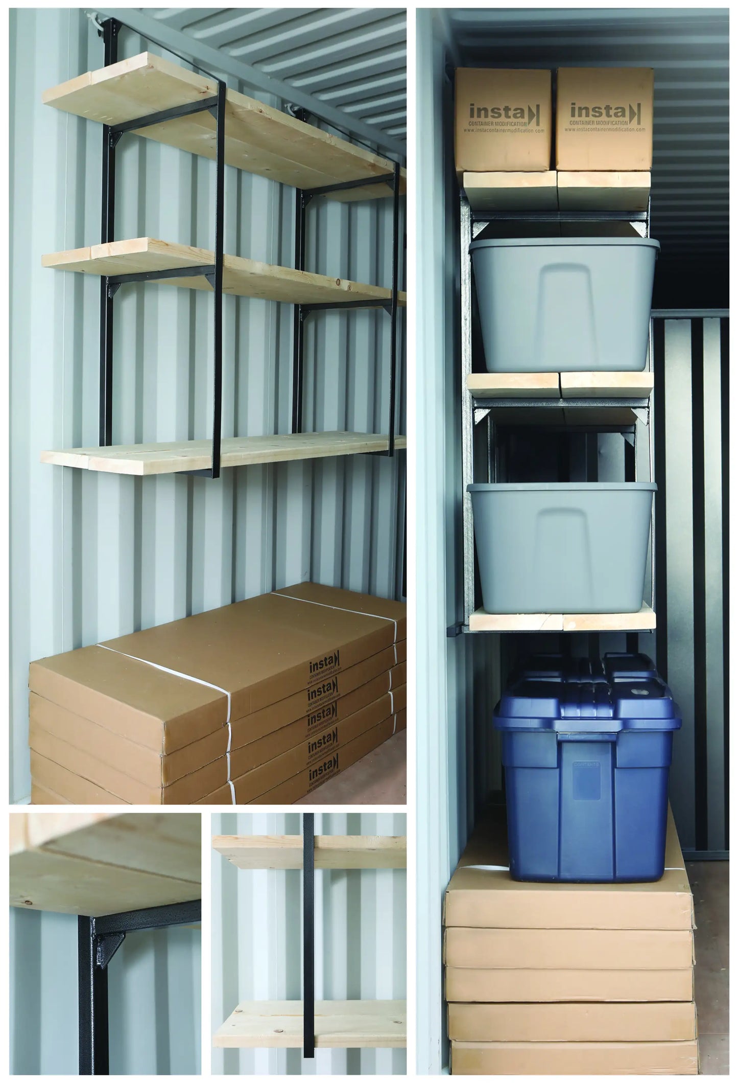 Stlbx Rhino 3-Shelf Bracket (wood shelves are not included)