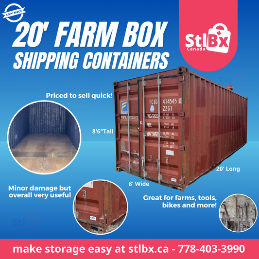 20-Foot As-Is Farm Box Shipping Containers