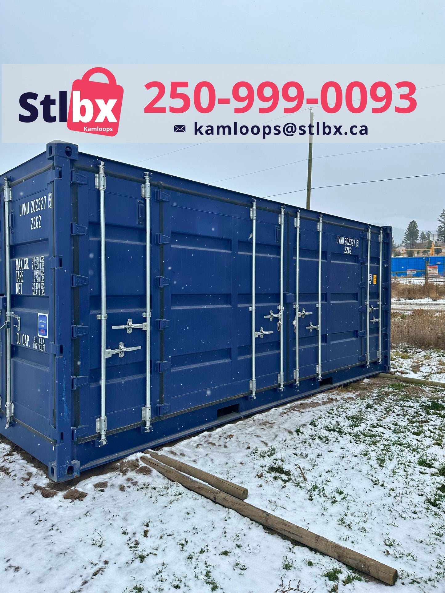 Side Open 20-Foot Shipping Containers in Kamloops