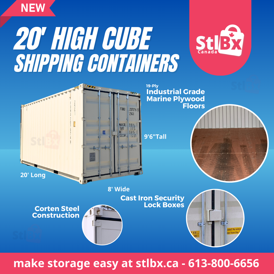 New 20' High Cube Shipping Containers in Toronto, Ontario, Canada