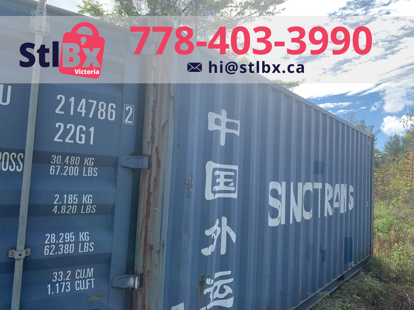 20ft IICL Grade CW Shipping Container - Coombs, BC