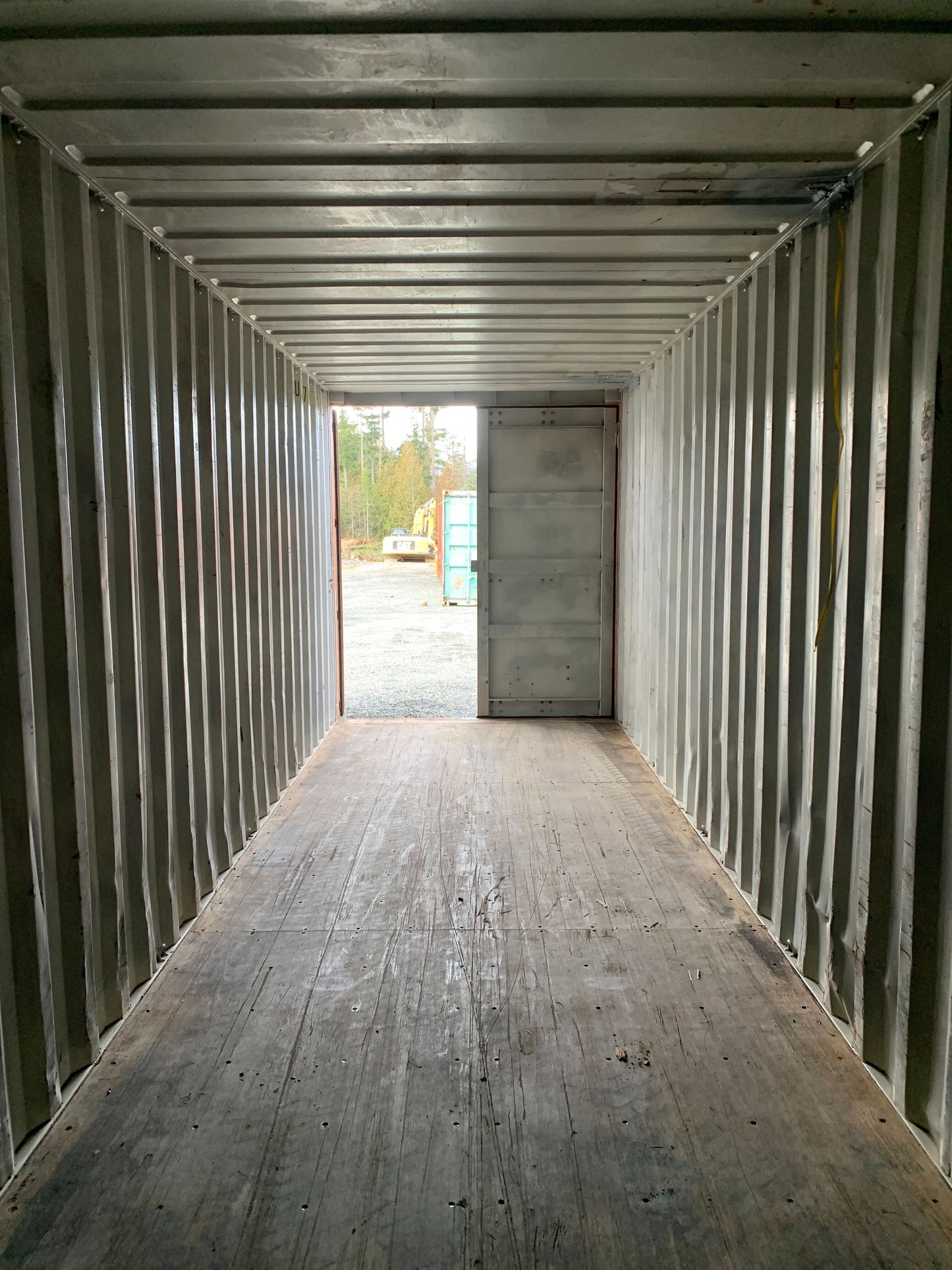 Used 20-Foot Shipping Container Painted Grey