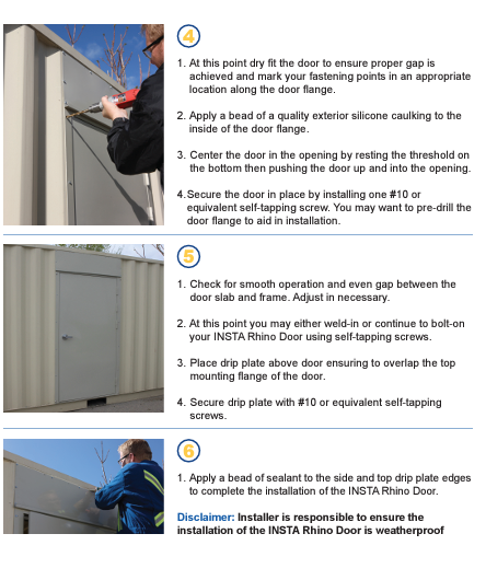 Shipping Container Fire Rated Mandoor (install not included)
