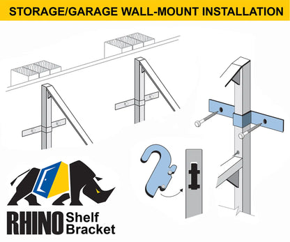 Stlbx Rhino 3-Shelf Bracket (wood shelves are not included)