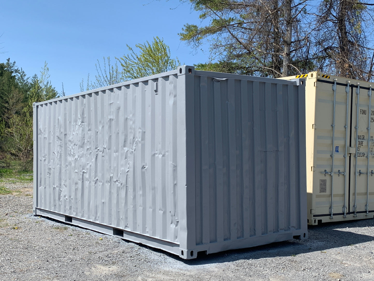 Used 20-Foot Shipping Container Painted Grey