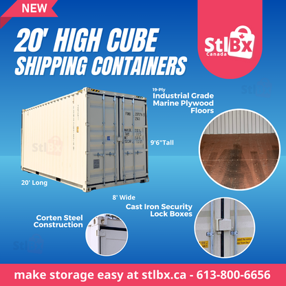 New 20' High Cube Shipping Containers in Gatineau, Quebec