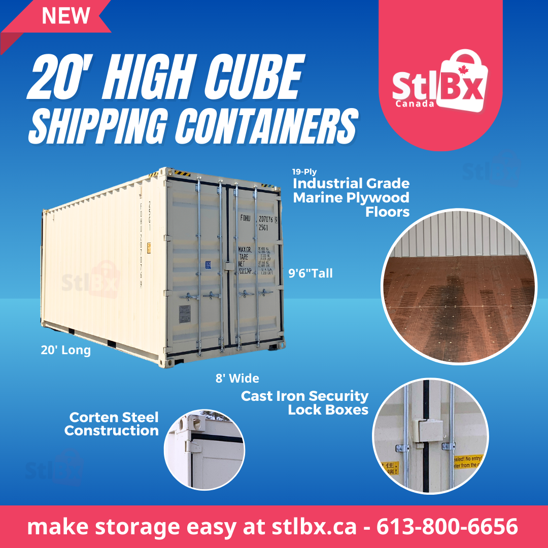 Nouveaux conteneurs maritimes de 20' High Cube à Gatineau, Québec