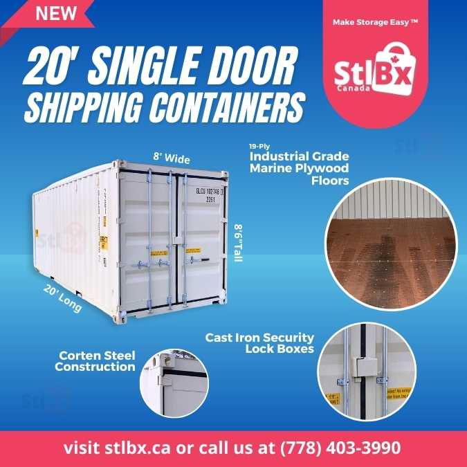 New 20-Foot Shipping Containers - Vancouver, BC