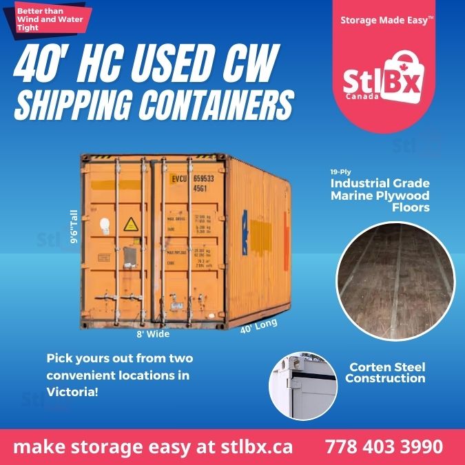Conteneur d'expédition High Cube de 40 pieds d'occasion (CW) - Stlbx Ottawa