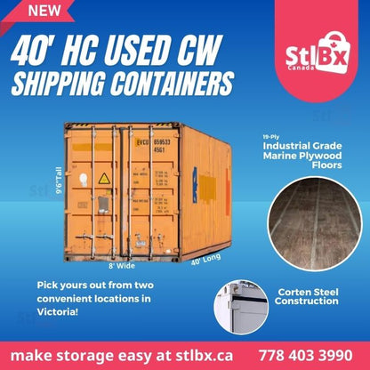 Conteneur d'expédition High Cube de 40 pieds d'occasion (CW) - Stlbx Ottawa