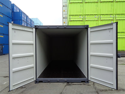 New 20-foot Dark Grey Shipping Container