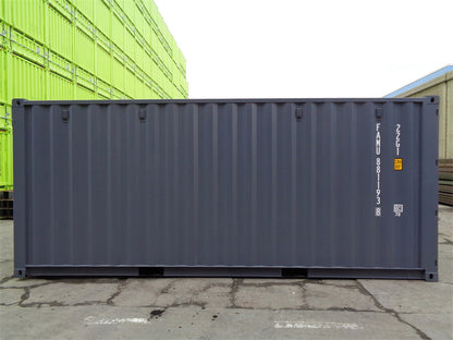 New 20-foot Dark Grey Shipping Container