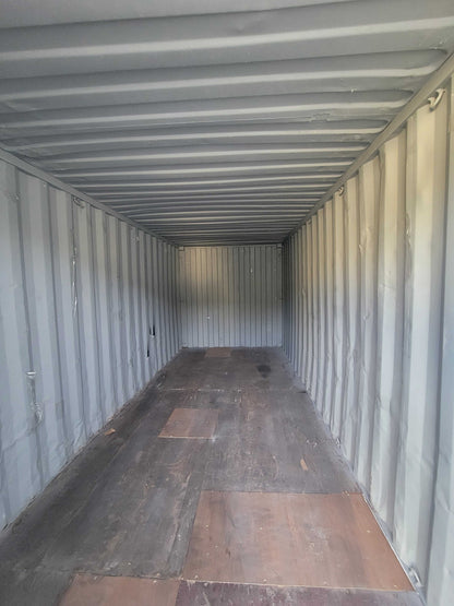 Used 20-Foot Shipping Container Painted Grey